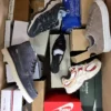 The photo shows a package with footwear in the category BS.