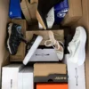 The photo shows a package with footwear in the category BS.