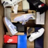 The photo shows a package with footwear in the category BS.