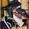 The photo shows a package with footwear in the category BS.