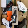 The photo shows a package with footwear in the category BS.