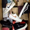 The photo shows a package with footwear in the category BS.