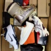 The photo shows a package with footwear in the category BS.
