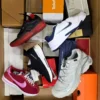 The photo shows a package with footwear in the category BS.