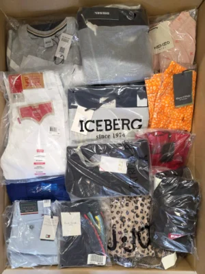 The photo shows a package with clothing in the category K.