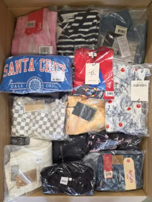 The photo shows a package with clothing in the category K.