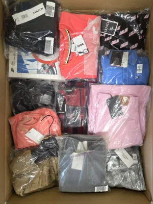 The photo shows a package with clothing in the category K.