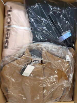 The photo shows a package with clothing in the category AJW.
