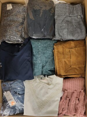 The photo shows a package with clothing in the category TSC.