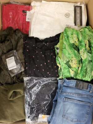 The photo shows a package with clothing in the category TSC.
