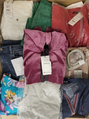 The photo shows a package with clothing in the category TSC.