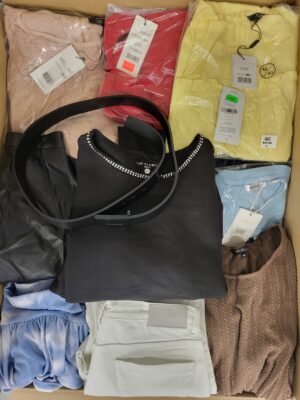 The photo shows a package with clothing in the category TSC.