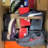 The photo shows a package with footwear in the category CS.