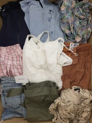 The photo shows a package with clothing in the category TSC.