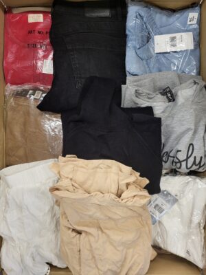 The photo shows a package with clothing in the category TSC.