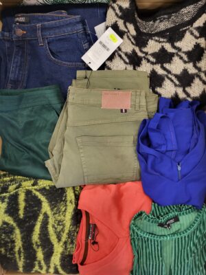 The photo shows a package with clothing in the category TSC.